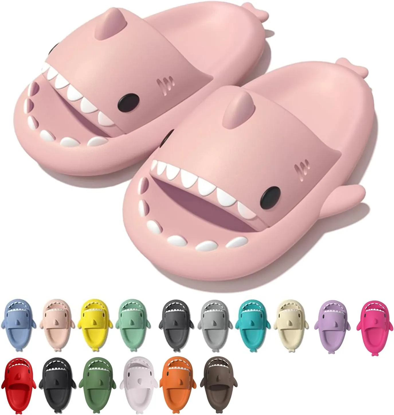 rosyclo Shark Cloud Slippers, Shark Cute Slides for Women Man,Summer Slipper Sandals for Boys Girls Spa Platform Shoes Non-Slip Beach Open Toe Beach Sandals Shower Couple Shoes