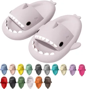 rosyclo Shark Cloud Slippers, Shark Cute Slides for Women Man,Summer Slipper Sandals for Boys Girls Spa Platform Shoes Non-Slip Beach Open Toe Beach Sandals Shower Couple Shoes