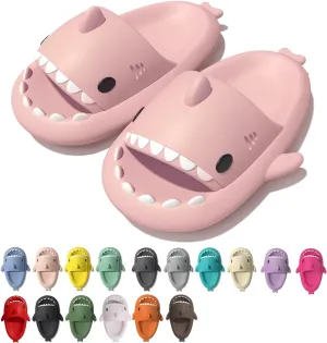 rosyclo Shark Cloud Slippers, Shark Cute Slides for Women Man,Summer Slipper Sandals for Boys Girls Spa Platform Shoes Non-Slip Beach Open Toe Beach Sandals Shower Couple Shoes