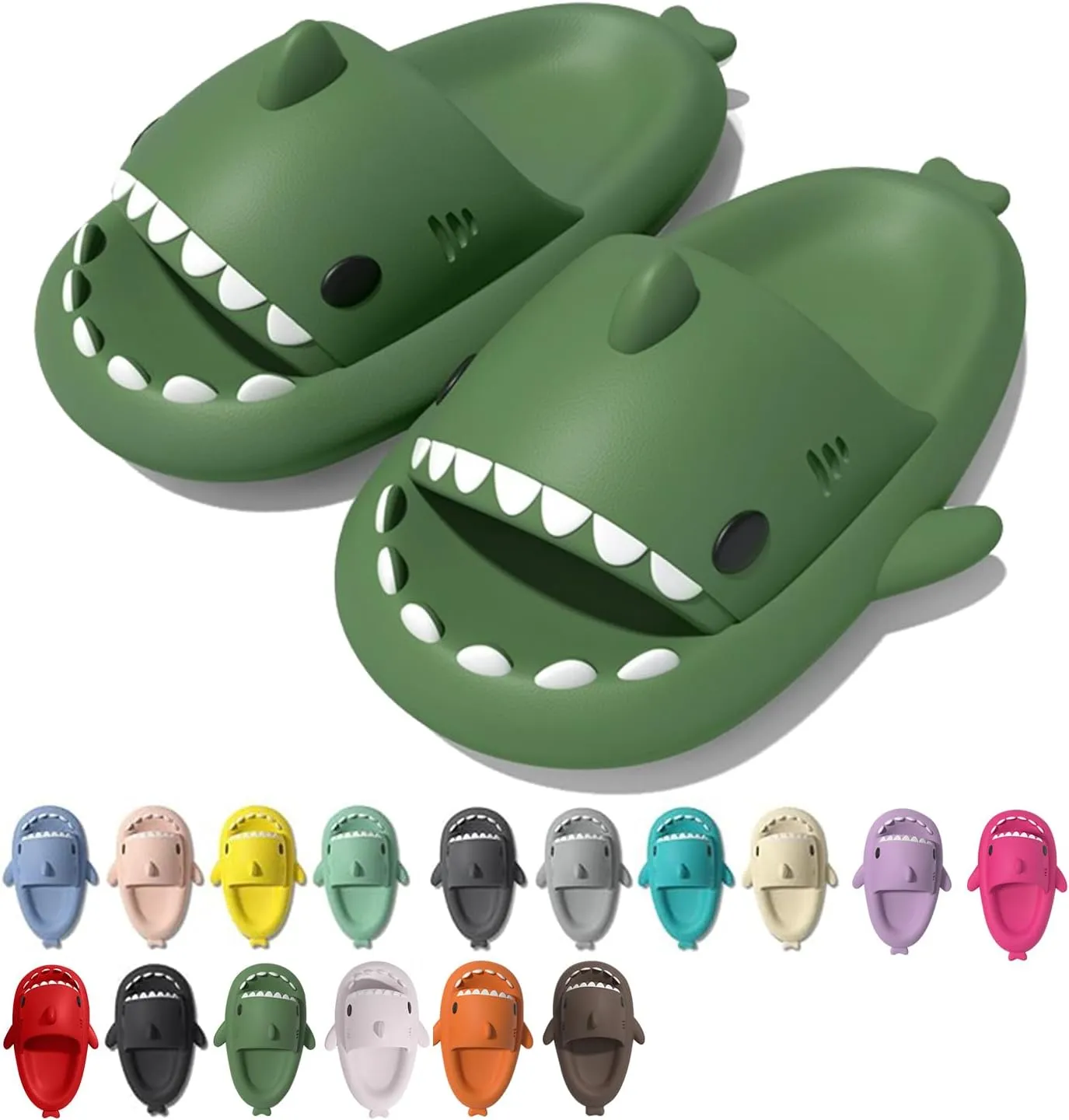 rosyclo Shark Cloud Slippers, Shark Cute Slides for Women Man,Summer Slipper Sandals for Boys Girls Spa Platform Shoes Non-Slip Beach Open Toe Beach Sandals Shower Couple Shoes