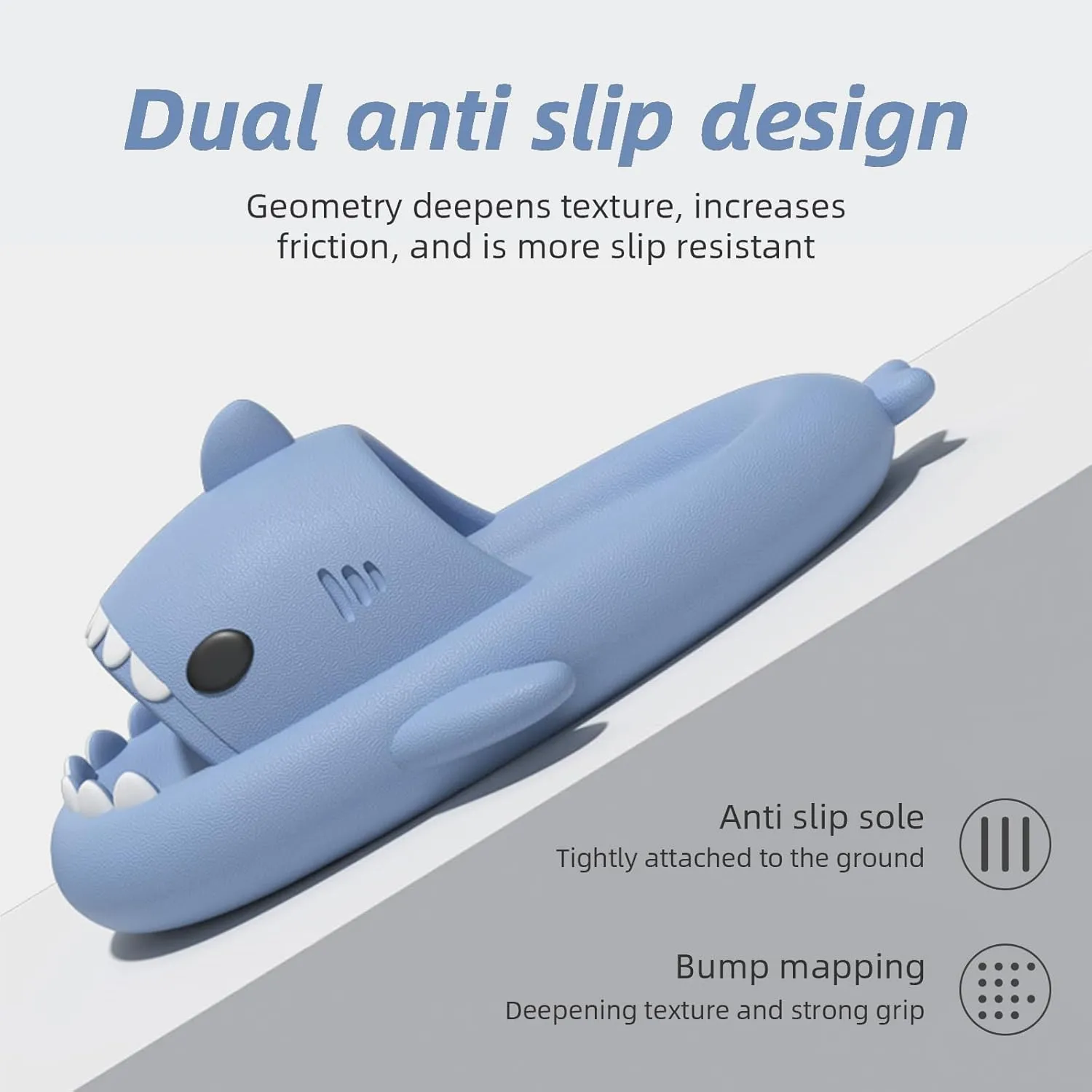 rosyclo Shark Cloud Slippers, Shark Cute Slides for Women Man,Summer Slipper Sandals for Boys Girls Spa Platform Shoes Non-Slip Beach Open Toe Beach Sandals Shower Couple Shoes