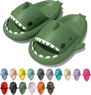 rosyclo Shark Cloud Slippers, Shark Cute Slides for Women Man,Summer Slipper Sandals for Boys Girls Spa Platform Shoes Non-Slip Beach Open Toe Beach Sandals Shower Couple Shoes