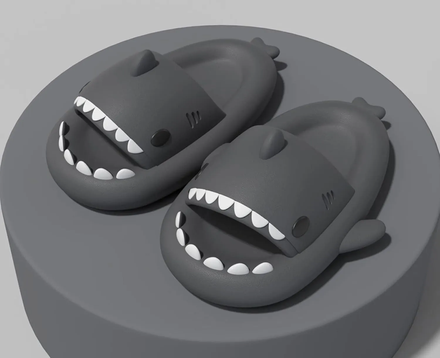rosyclo Shark Cloud Slippers, Shark Cute Slides for Women Man,Summer Slipper Sandals for Boys Girls Spa Platform Shoes Non-Slip Beach Open Toe Beach Sandals Shower Couple Shoes
