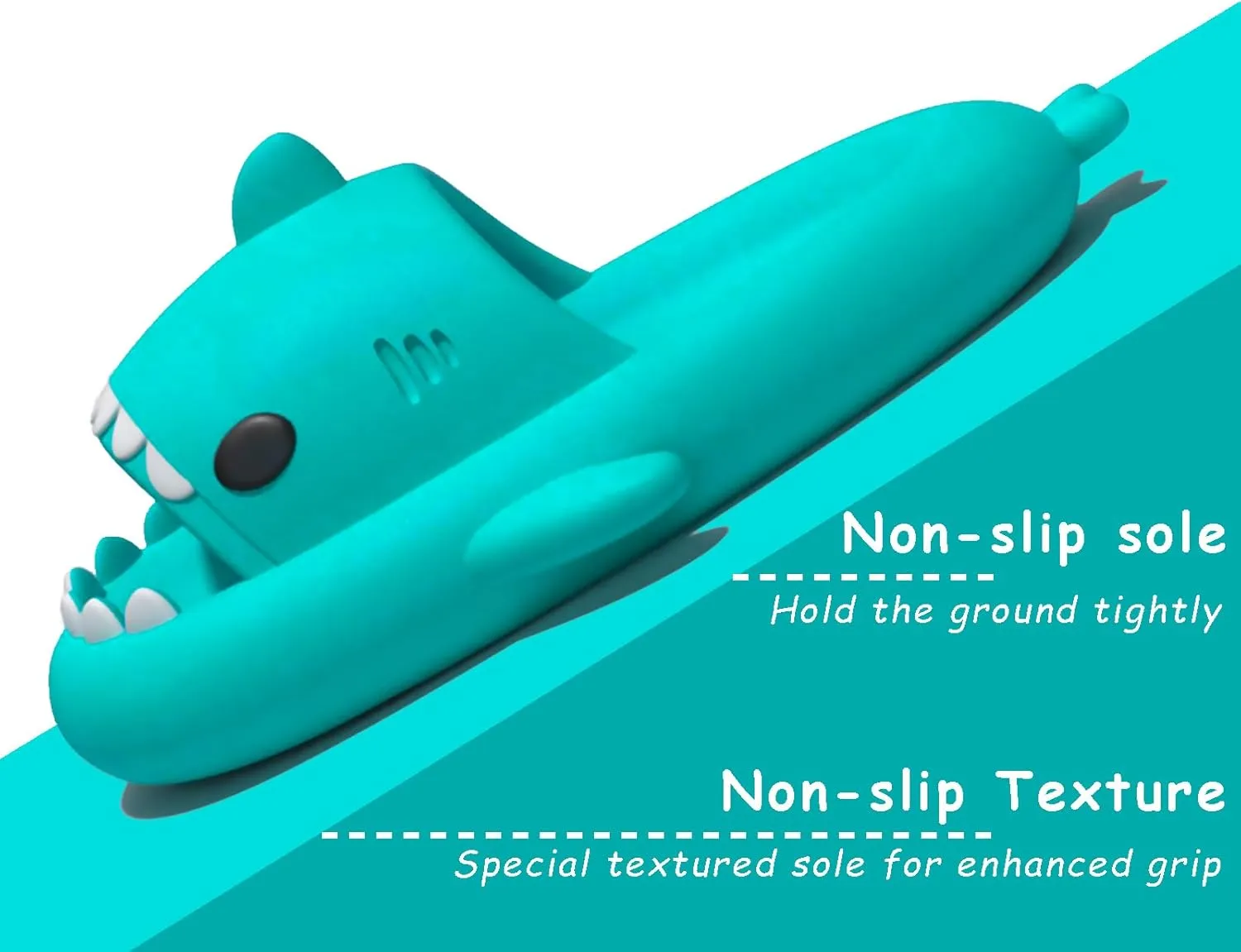 rosyclo Shark Slides for Women and Men, Cute Shark Slippers Adult Youth Cloudy Summer Soft Lightweight Anti-Slip Thick Sole Beach House Cloud Cushioned Shower Slide Sandals Indoor Outdoor