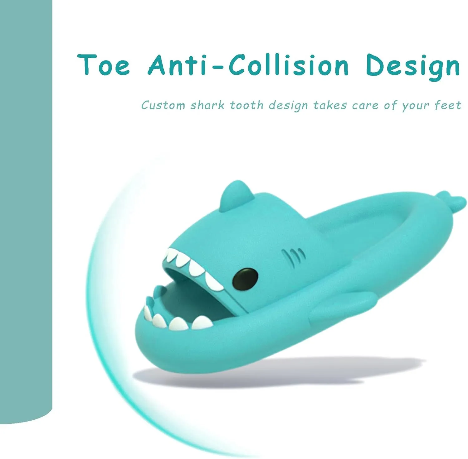 rosyclo Shark Slides for Women and Men, Cute Shark Slippers Adult Youth Cloudy Summer Soft Lightweight Anti-Slip Thick Sole Beach House Cloud Cushioned Shower Slide Sandals Indoor Outdoor