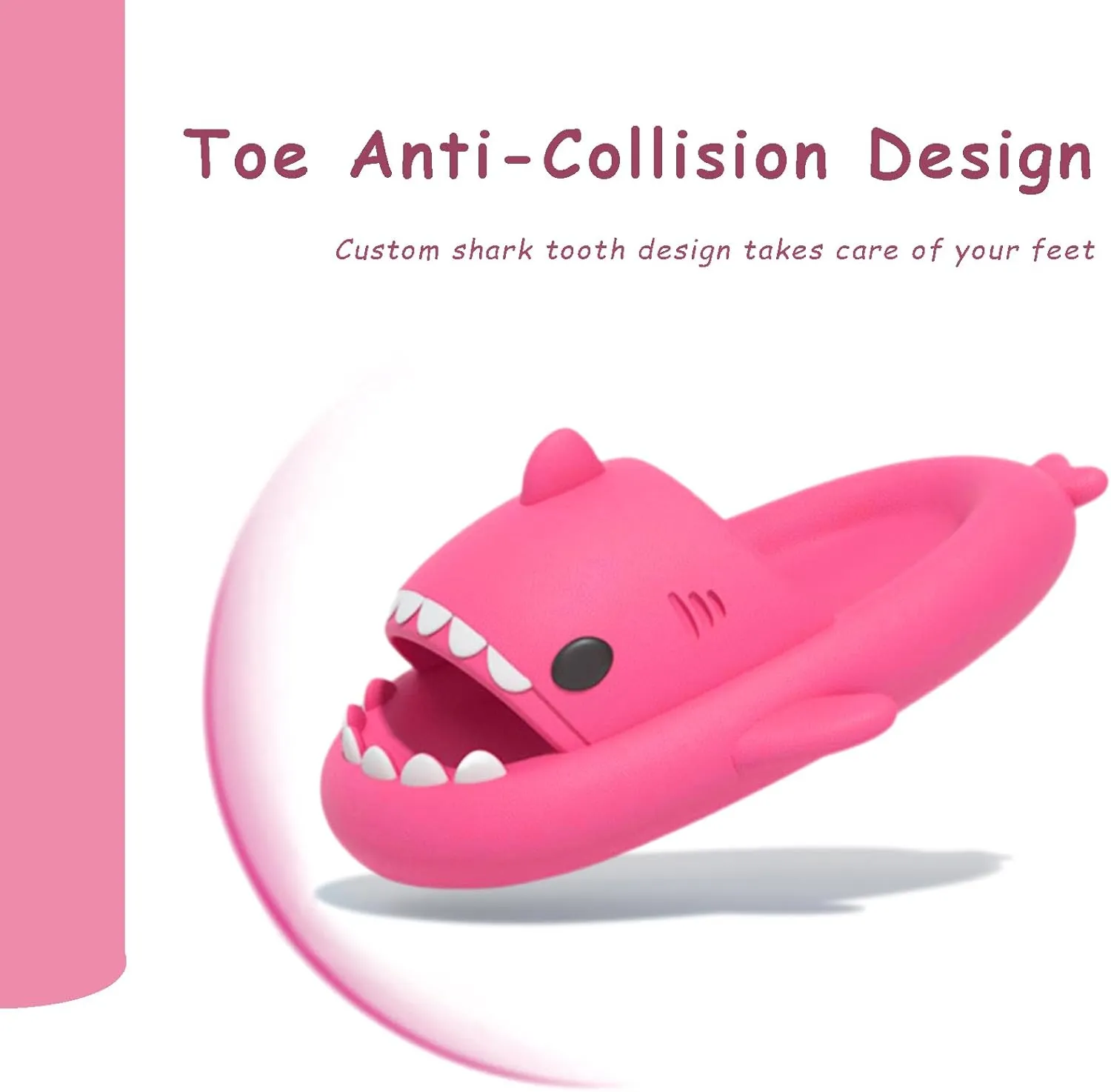 rosyclo Shark Slides for Women and Men, Cute Shark Slippers Adult Youth Cloudy Summer Soft Lightweight Anti-Slip Thick Sole Beach House Cloud Cushioned Shower Slide Sandals Indoor Outdoor