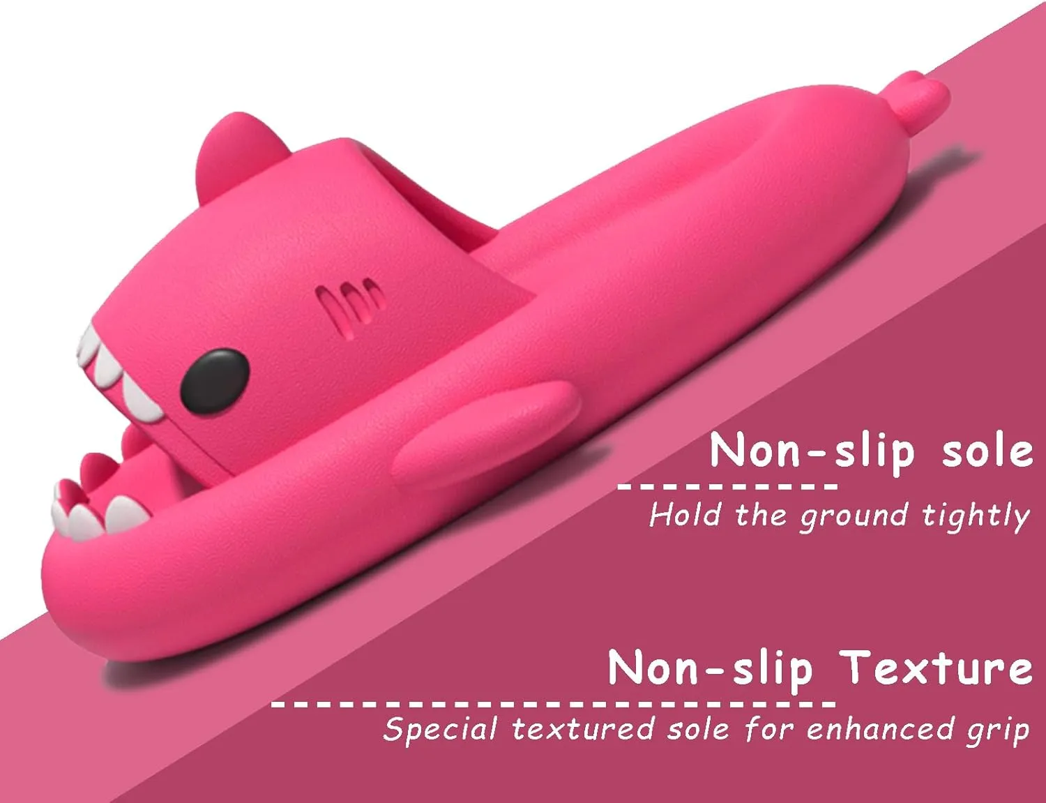 rosyclo Shark Slides for Women and Men, Cute Shark Slippers Adult Youth Cloudy Summer Soft Lightweight Anti-Slip Thick Sole Beach House Cloud Cushioned Shower Slide Sandals Indoor Outdoor