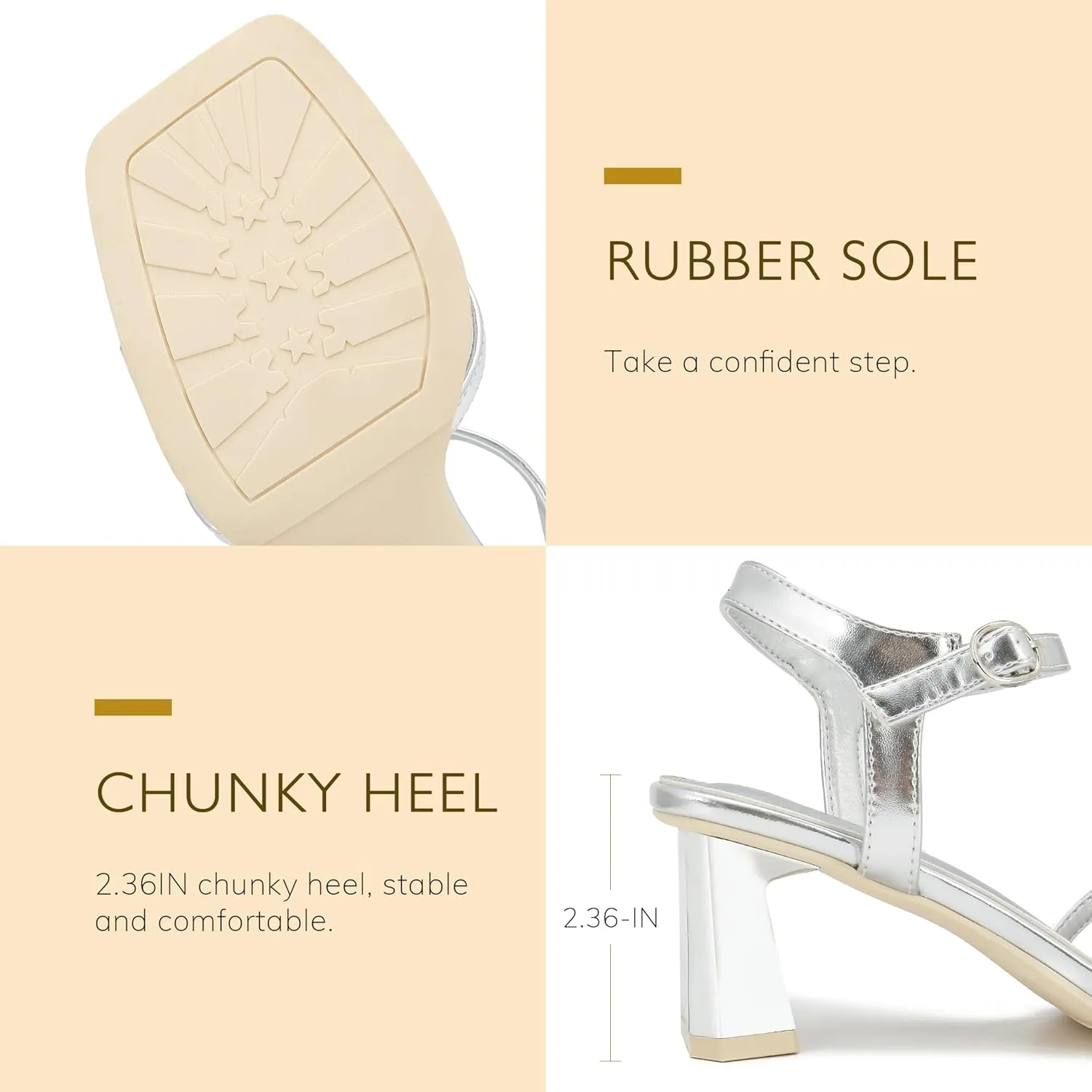 rsxses High Heels for Women Bow Block Chunky Heels Square Open Toe Sandals Wedding Dress Party Strappy Heels
