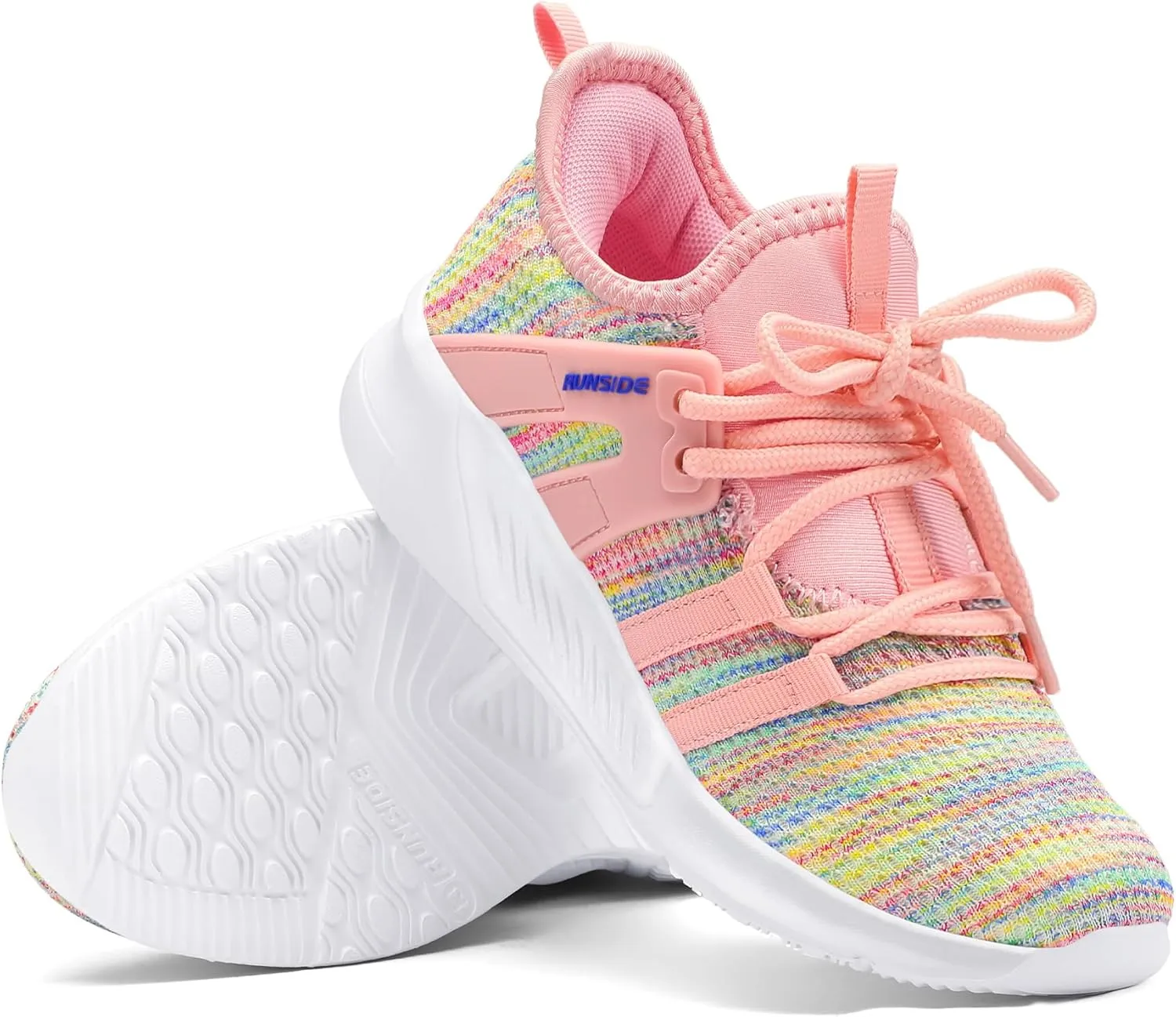 RUNSIDE Girls Tennis Shoes Lightweight Sports Kids Sneakers Lace-up for Running/Walking, Toddler/Little Kid/Big Kid