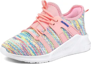 RUNSIDE Girls Tennis Shoes Lightweight Sports Kids Sneakers Lace-up for Running/Walking, Toddler/Little Kid/Big Kid