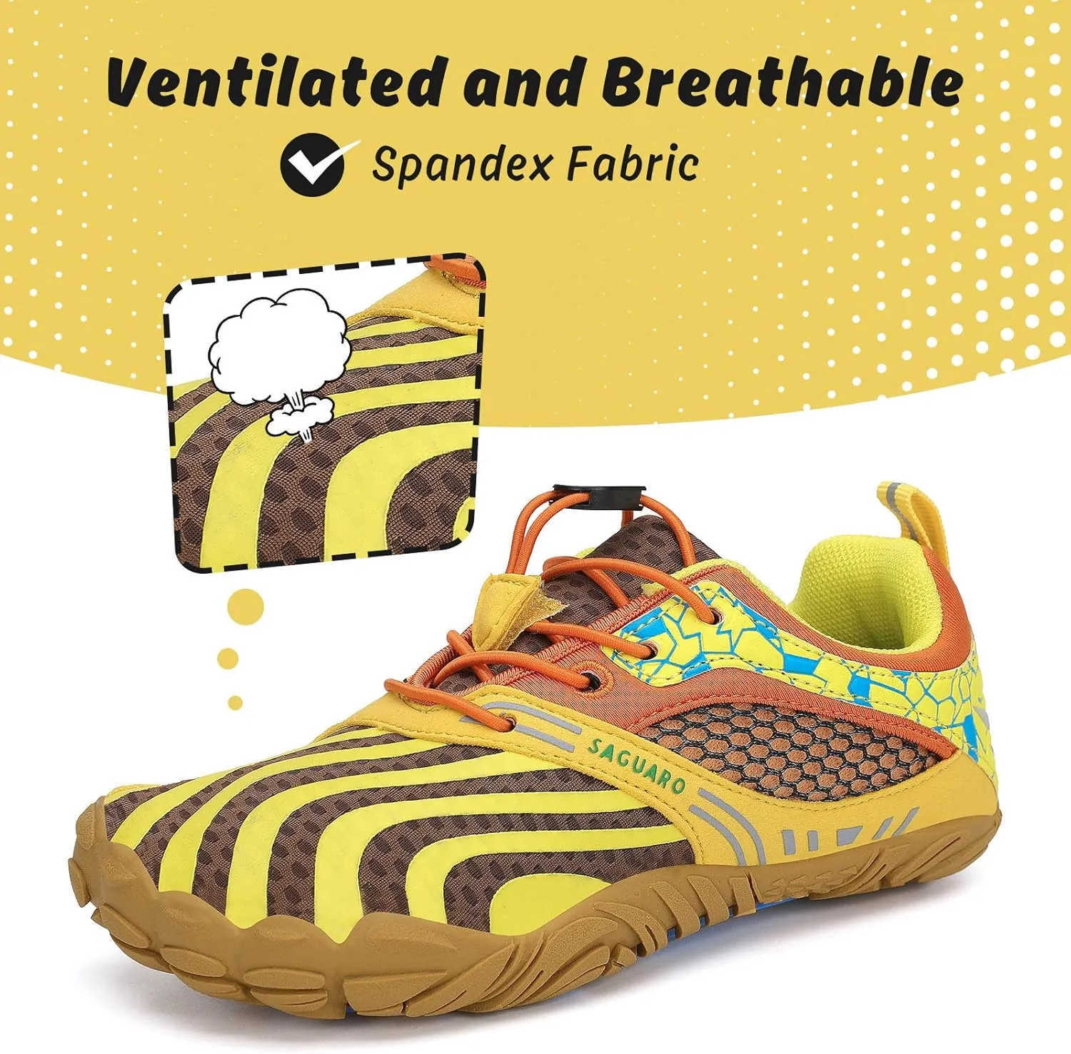 SAGUARO Kids' Barefoot Shoes Boys Girls Quick Dry Aqua Athletic Sneakers Lightweight Sport Footwear Toddler Water Shoes