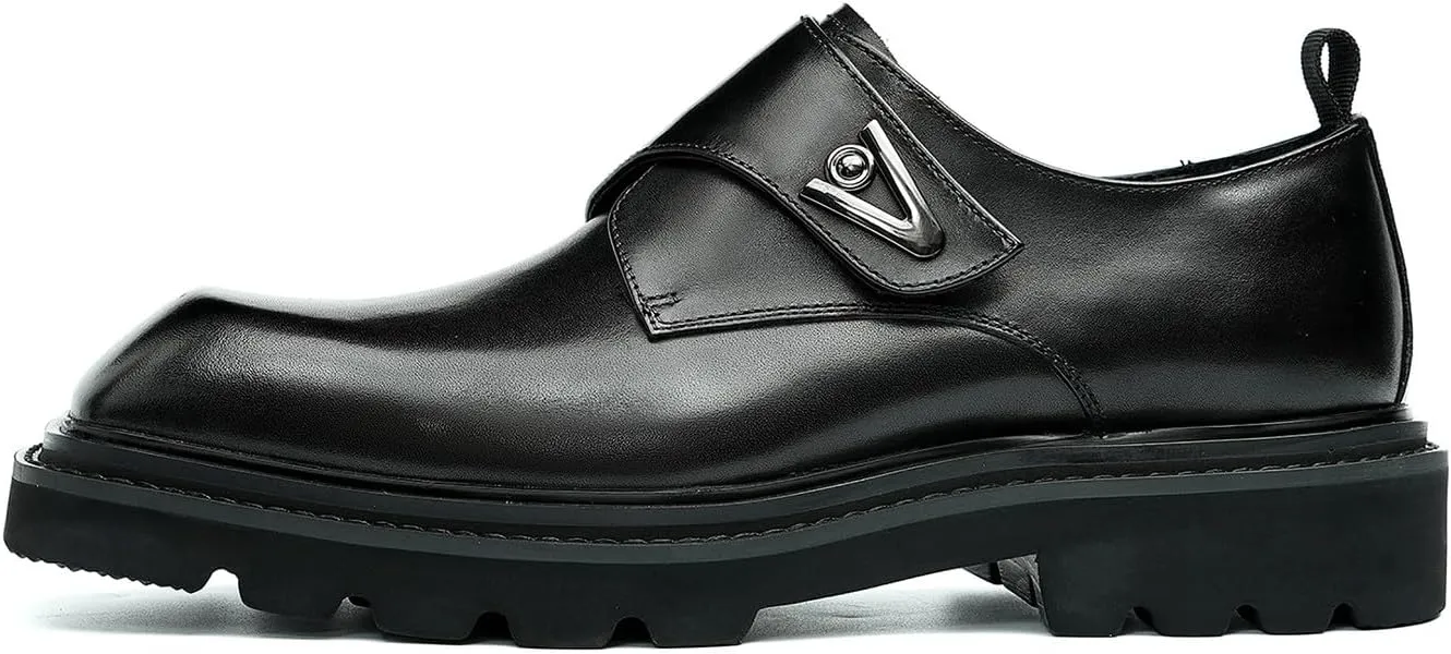 Santimon Mens Loafers Leather Dress Casual Slip On Walking Shoes Business Fashion Backstrap Sneakers Dress Shoes for Men Boys