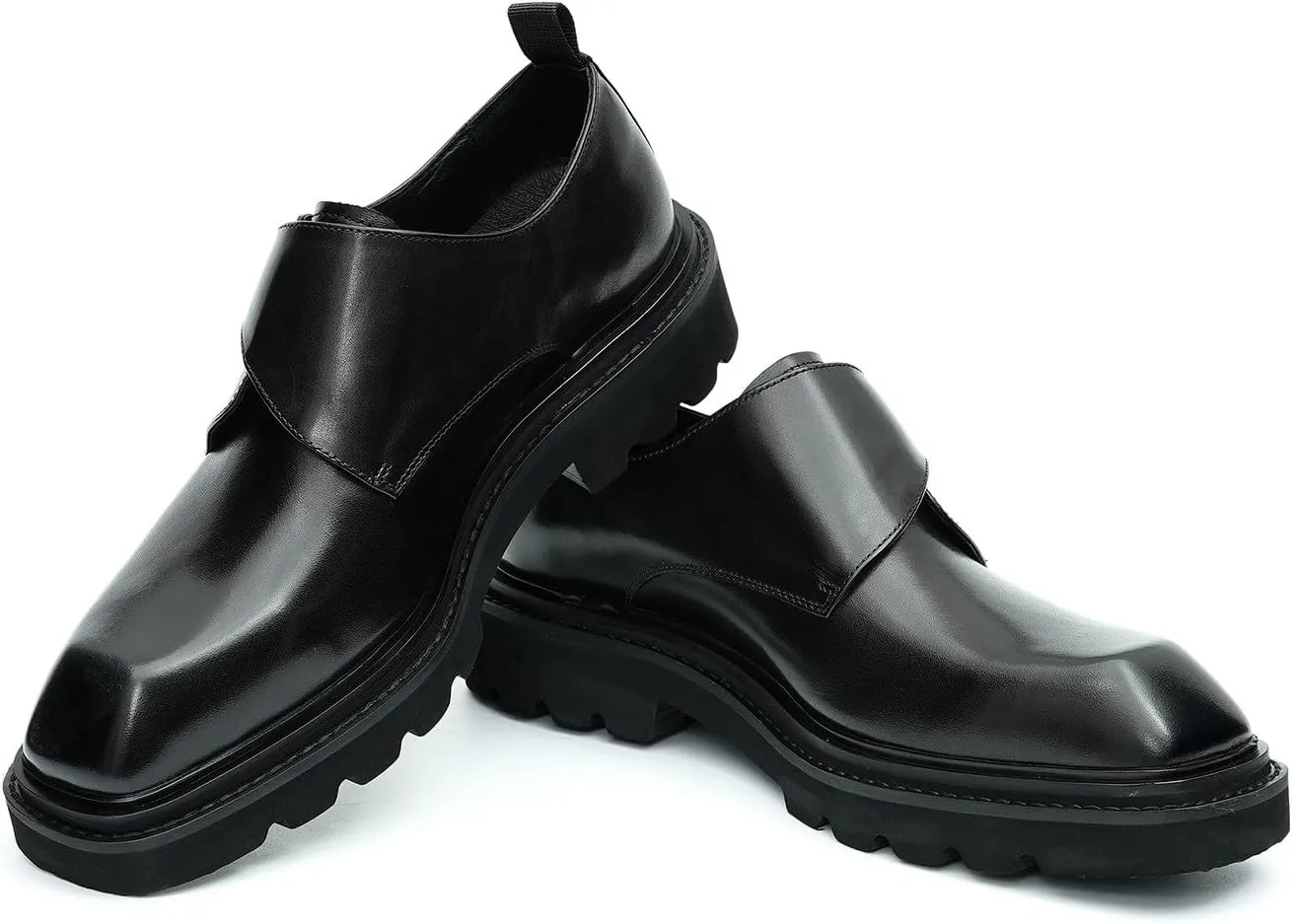 Santimon Mens Loafers Leather Dress Casual Slip On Walking Shoes Business Fashion Backstrap Sneakers Dress Shoes for Men Boys