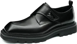 Santimon Mens Loafers Leather Dress Casual Slip On Walking Shoes Business Fashion Backstrap Sneakers Dress Shoes for Men Boys