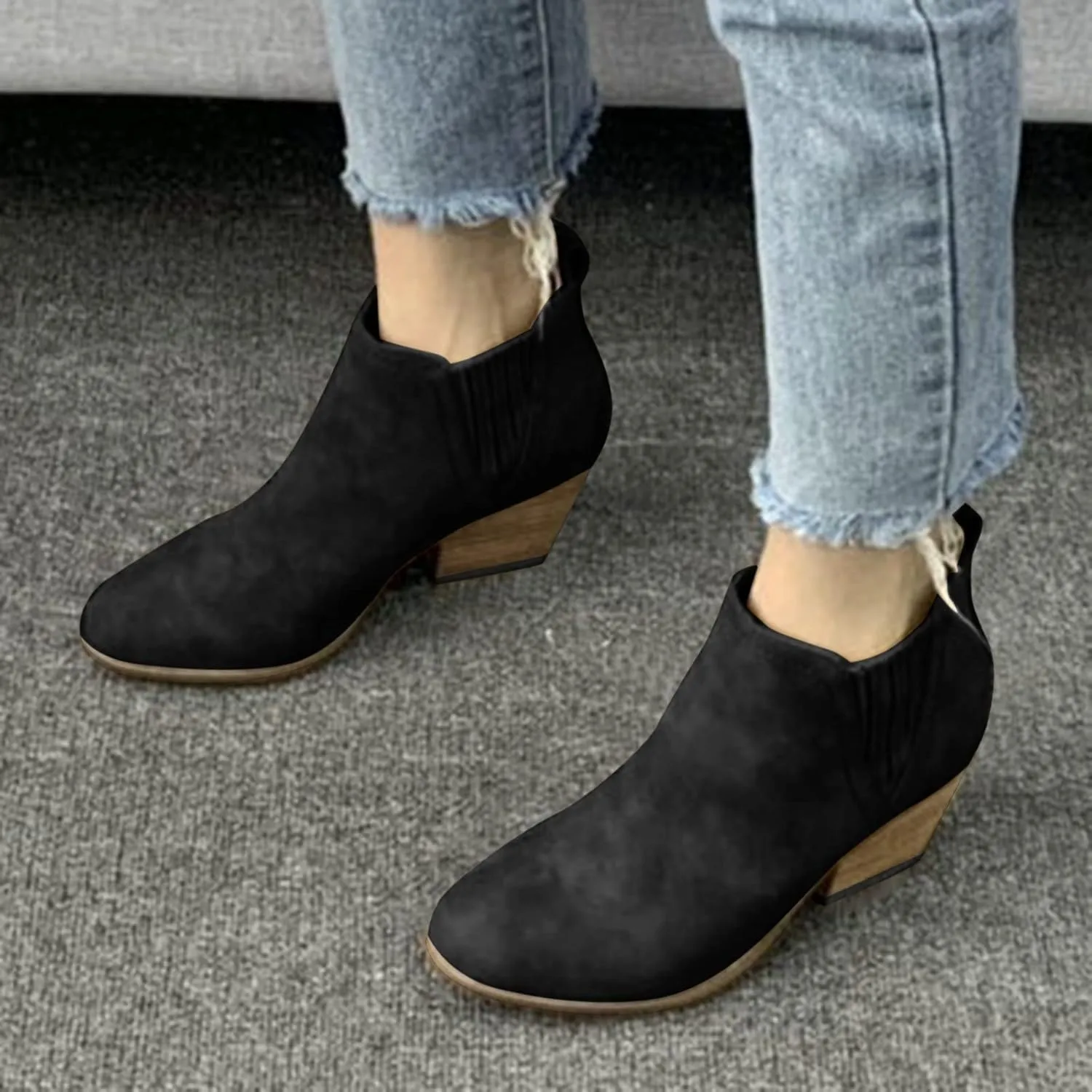 SBGMoSJ Ankle Boots for Women with Heel Wide Womens Flat Ankle Booties Ankle Boot for Women Wide Width formal Lace Up Ankle Low Heel Booties Shoes for Women Ankle Boot Women Wide