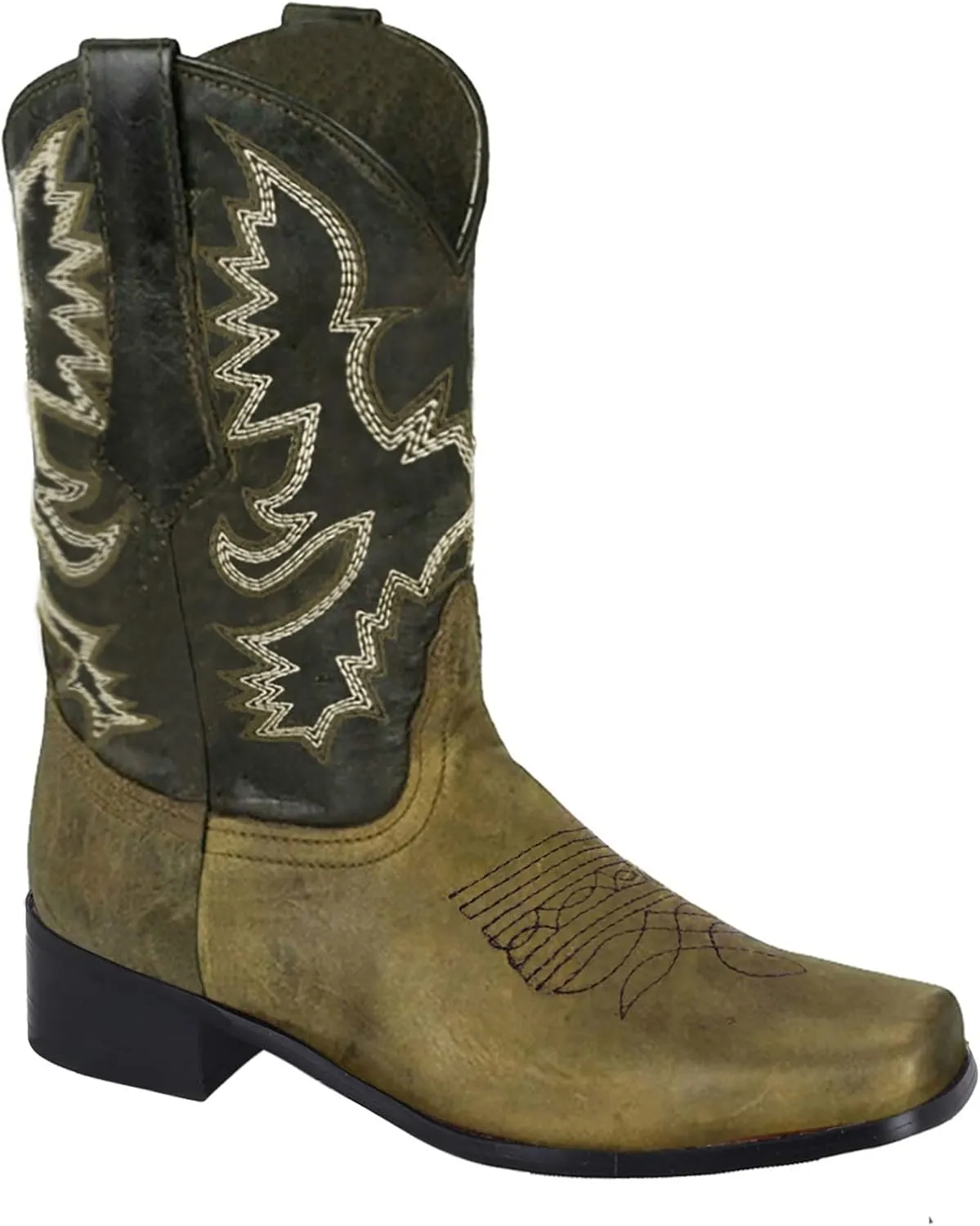 SBGMoSJ Fall Boots 2023 Trendy Black Cowboy Boots Wide Woman Black Western Boots for Woman Black and Brown Ankle Cowboy Boots for Women Women's Mid Calf Boots No Heel