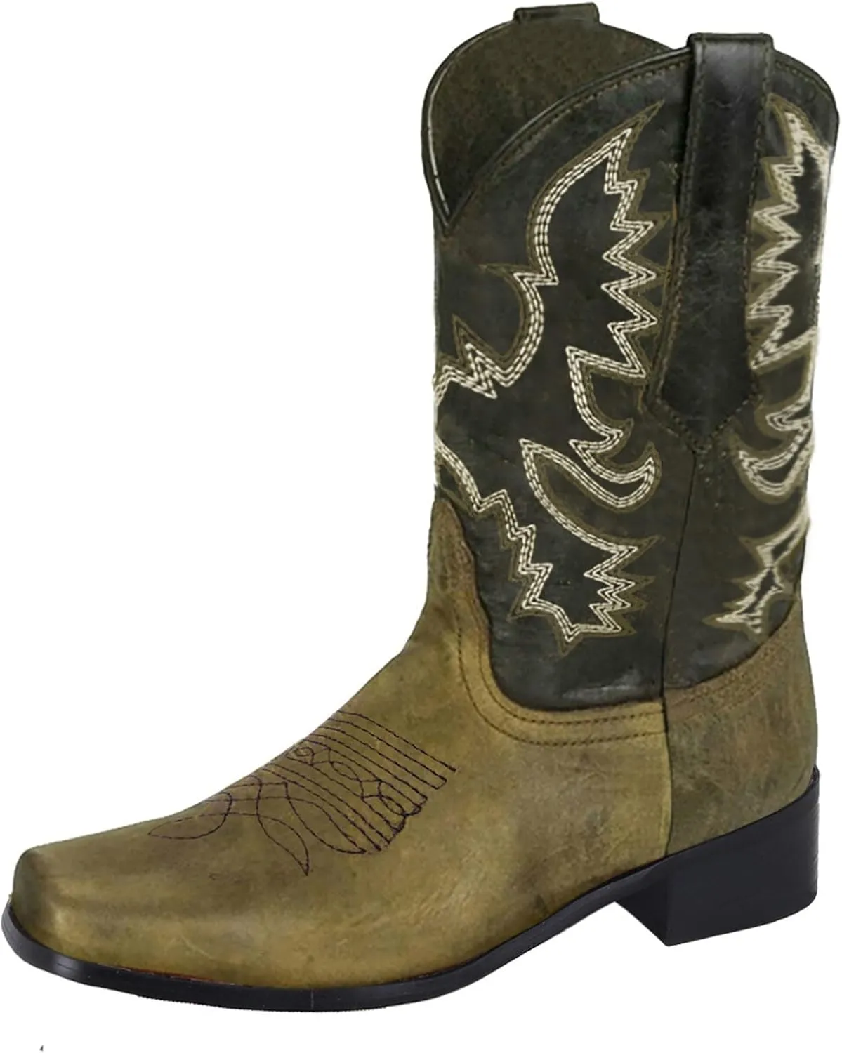 SBGMoSJ Fall Boots 2023 Trendy Black Cowboy Boots Wide Woman Black Western Boots for Woman Black and Brown Ankle Cowboy Boots for Women Women's Mid Calf Boots No Heel