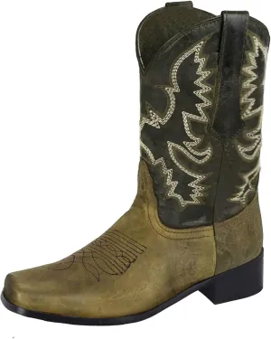 SBGMoSJ Fall Boots 2023 Trendy Black Cowboy Boots Wide Woman Black Western Boots for Woman Black and Brown Ankle Cowboy Boots for Women Women's Mid Calf Boots No Heel