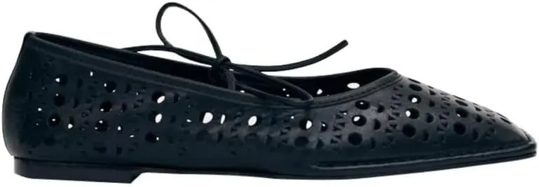 Seborluys Lace Up Square Toe Ballet Flats Shoes for Women Mary Jane Flat Shoe Breathable Leather Loafers Comfortable Slip-On Summer Ballerina Footwear for 2025