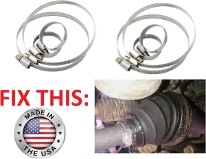 (SET OF EIGHT CLAMPS) CV Axle Repair Clamps Kit for Leaking Boots after Lift Kit FITS FJ Cruiser, Tacoma, 4Runner, Tundra
