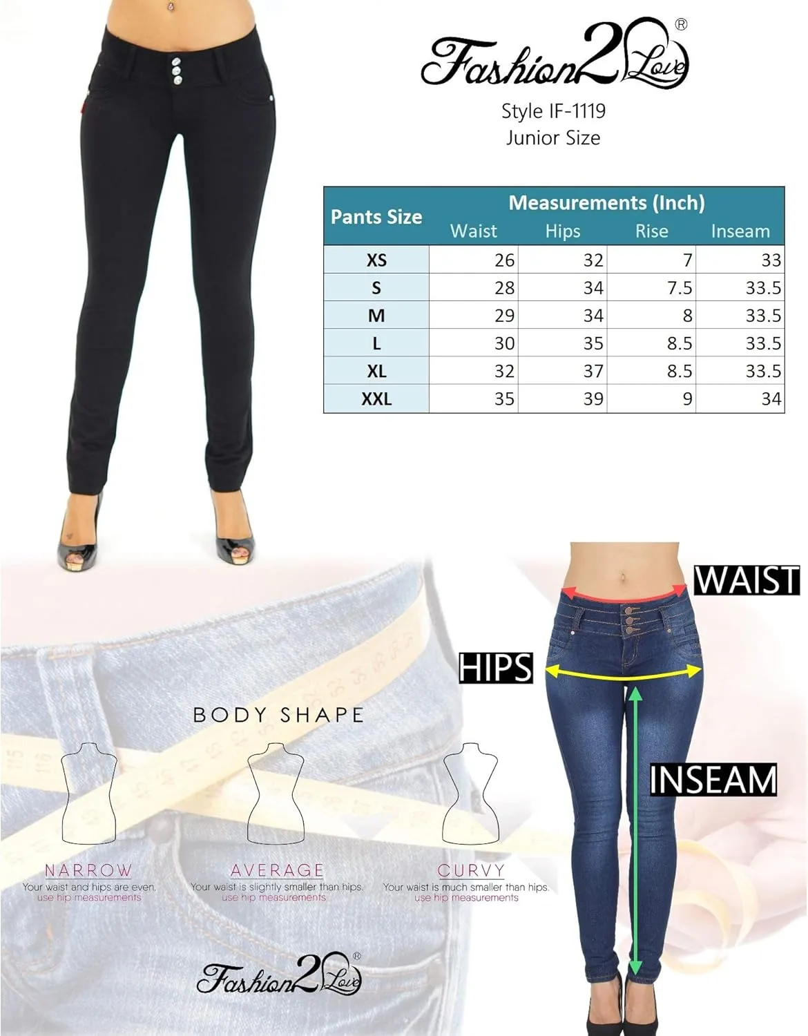 Shaping Pull On Butt Lift Push Up Yoga Pants Stretch Indigo Denim Skinny Jeans