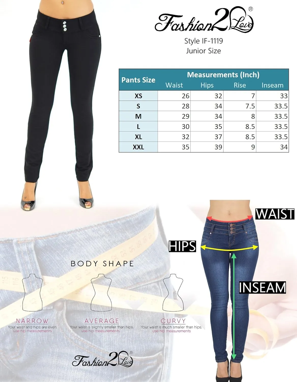Shaping Pull On Butt Lift Push Up Yoga Pants Stretch Indigo Denim Skinny Jeans