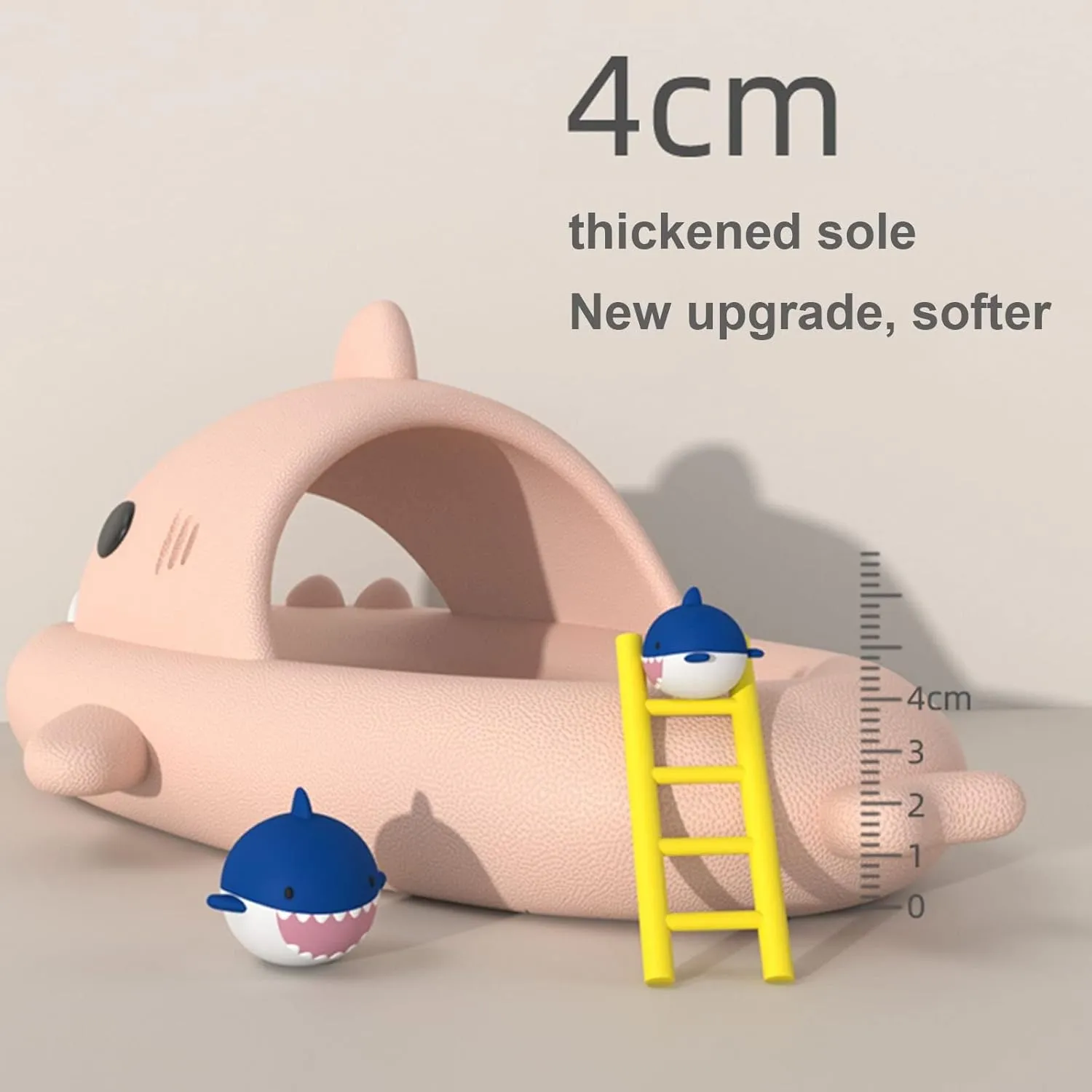 Shark Slides Shark Slippers for Adults and Children, Cute Cloud Pillow Slippers Funny Quick Drying Shower Shoes Shark Sandals Non Slip Slide Indoor Outdoor