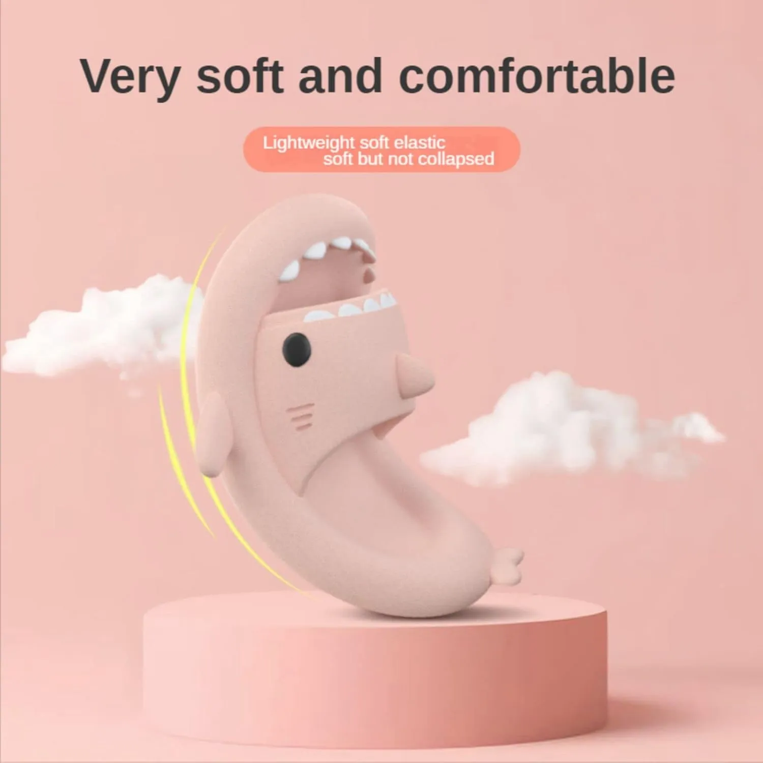 Shark Slides Shark Slippers for Adults and Children, Cute Cloud Pillow Slippers Funny Quick Drying Shower Shoes Shark Sandals Non Slip Slide Indoor Outdoor