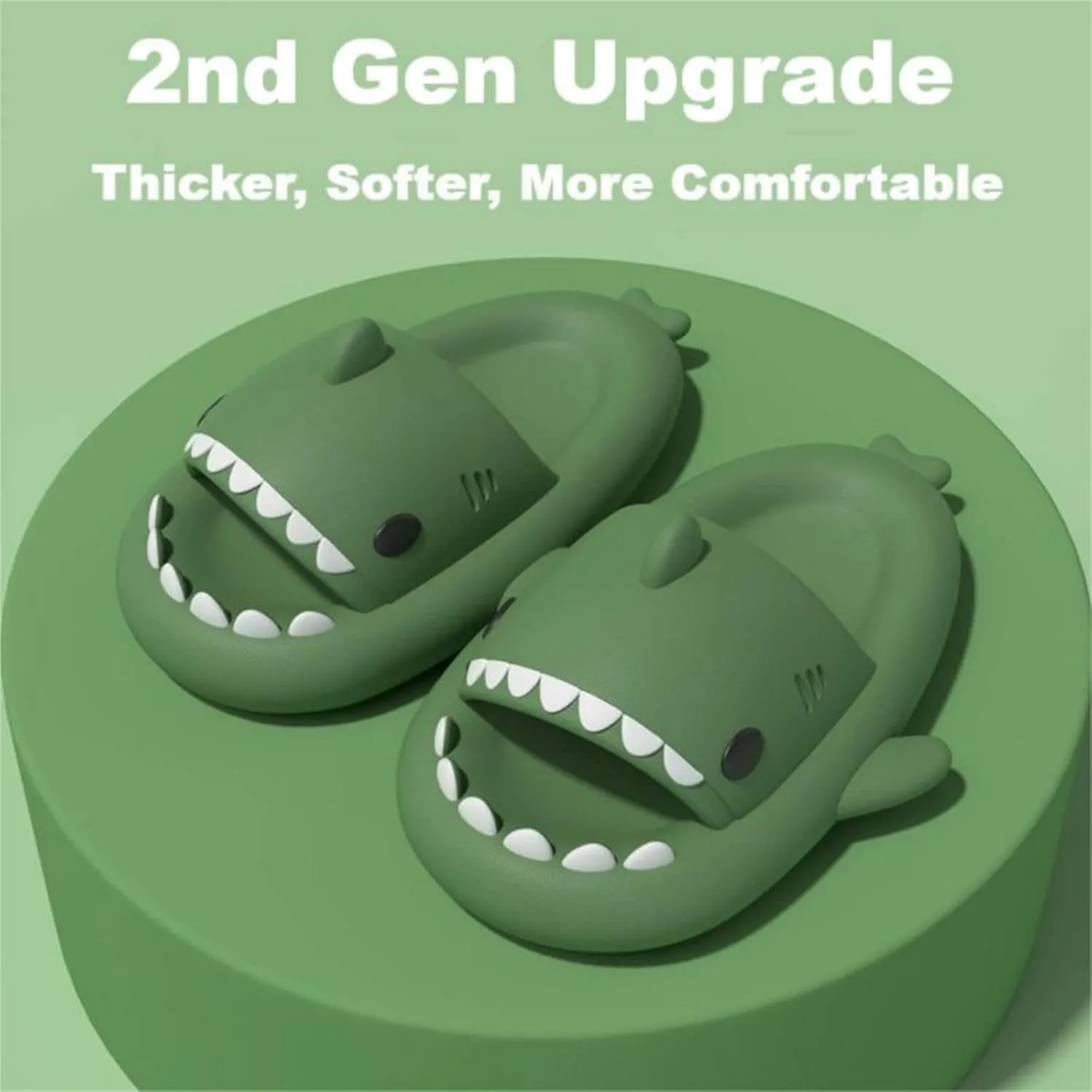 Shark Slides Shark Slippers for Adults and Children, Cute Cloud Pillow Slippers Funny Quick Drying Shower Shoes Shark Sandals Non Slip Slide Indoor Outdoor