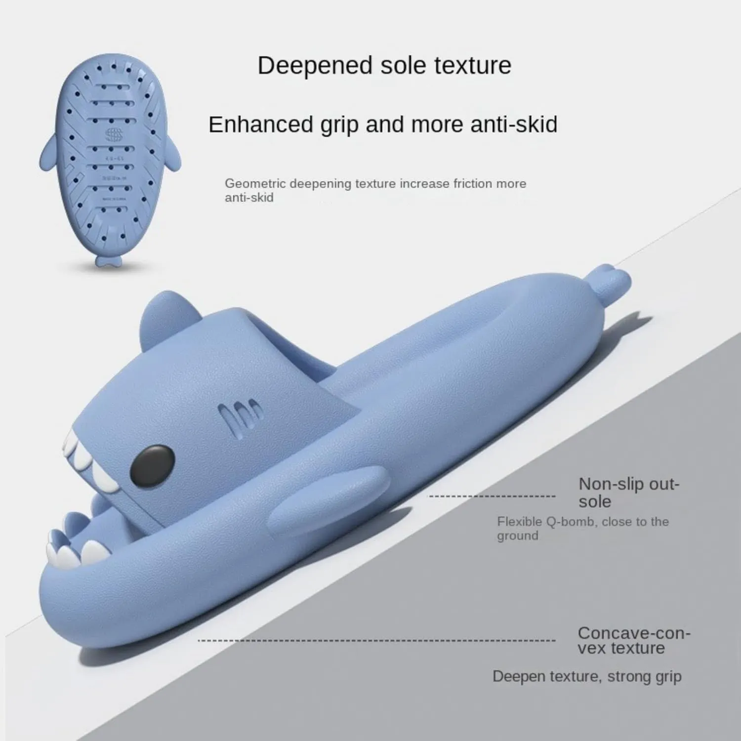 Shark Slides Shark Slippers for Adults and Children, Cute Cloud Pillow Slippers Funny Quick Drying Shower Shoes Shark Sandals Non Slip Slide Indoor Outdoor
