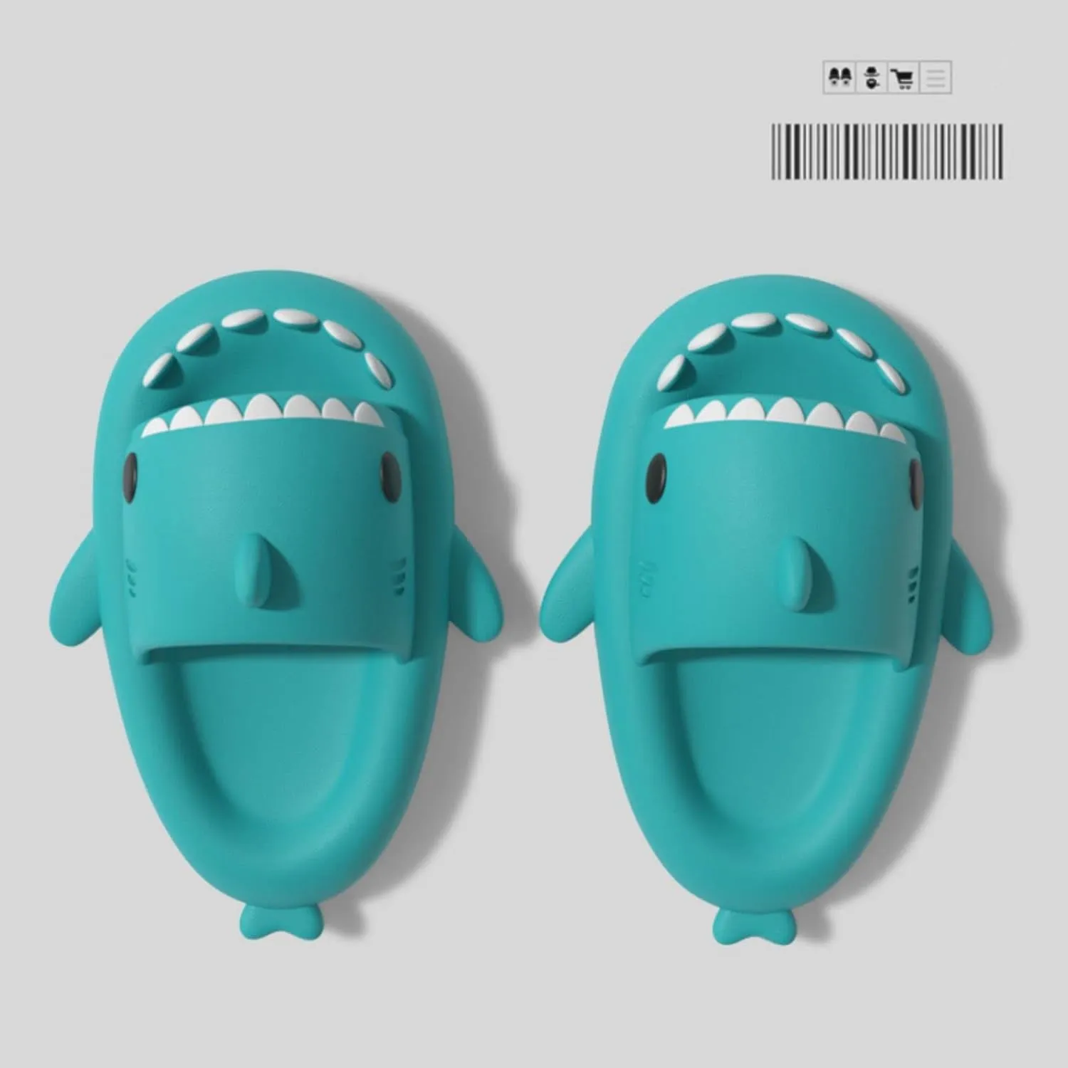Shark Slides Shark Slippers for Adults and Children, Cute Cloud Pillow Slippers Funny Quick Drying Shower Shoes Shark Sandals Non Slip Slide Indoor Outdoor