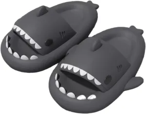 Shark Slides Shark Slippers for Adults and Children, Cute Cloud Pillow Slippers Funny Quick Drying Shower Shoes Shark Sandals Non Slip Slide Indoor Outdoor