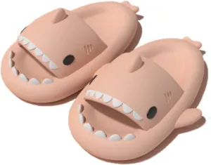 Shark Slides Shark Slippers for Adults and Children, Cute Cloud Pillow Slippers Funny Quick Drying Shower Shoes Shark Sandals Non Slip Slide Indoor Outdoor