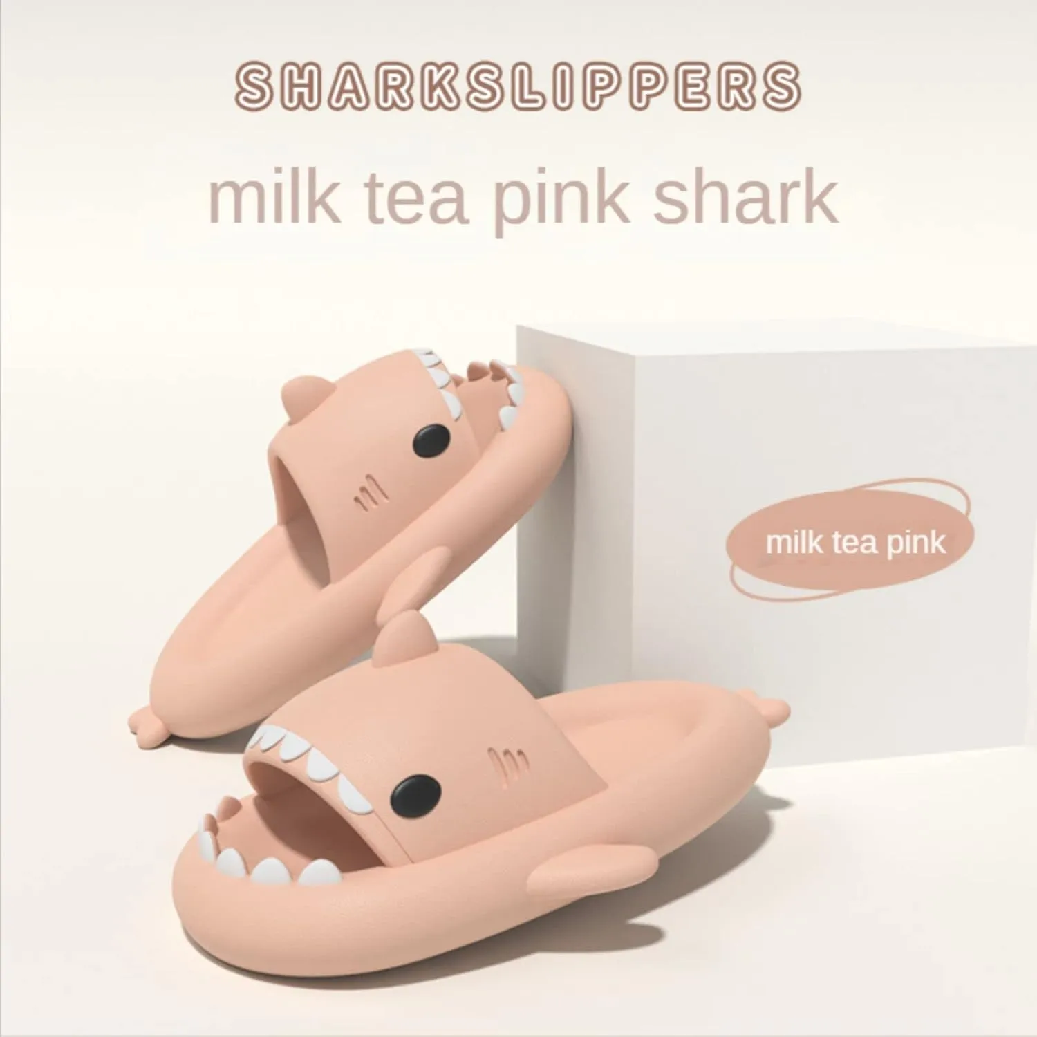 Shark Slides Shark Slippers for Adults and Children, Cute Cloud Pillow Slippers Funny Quick Drying Shower Shoes Shark Sandals Non Slip Slide Indoor Outdoor