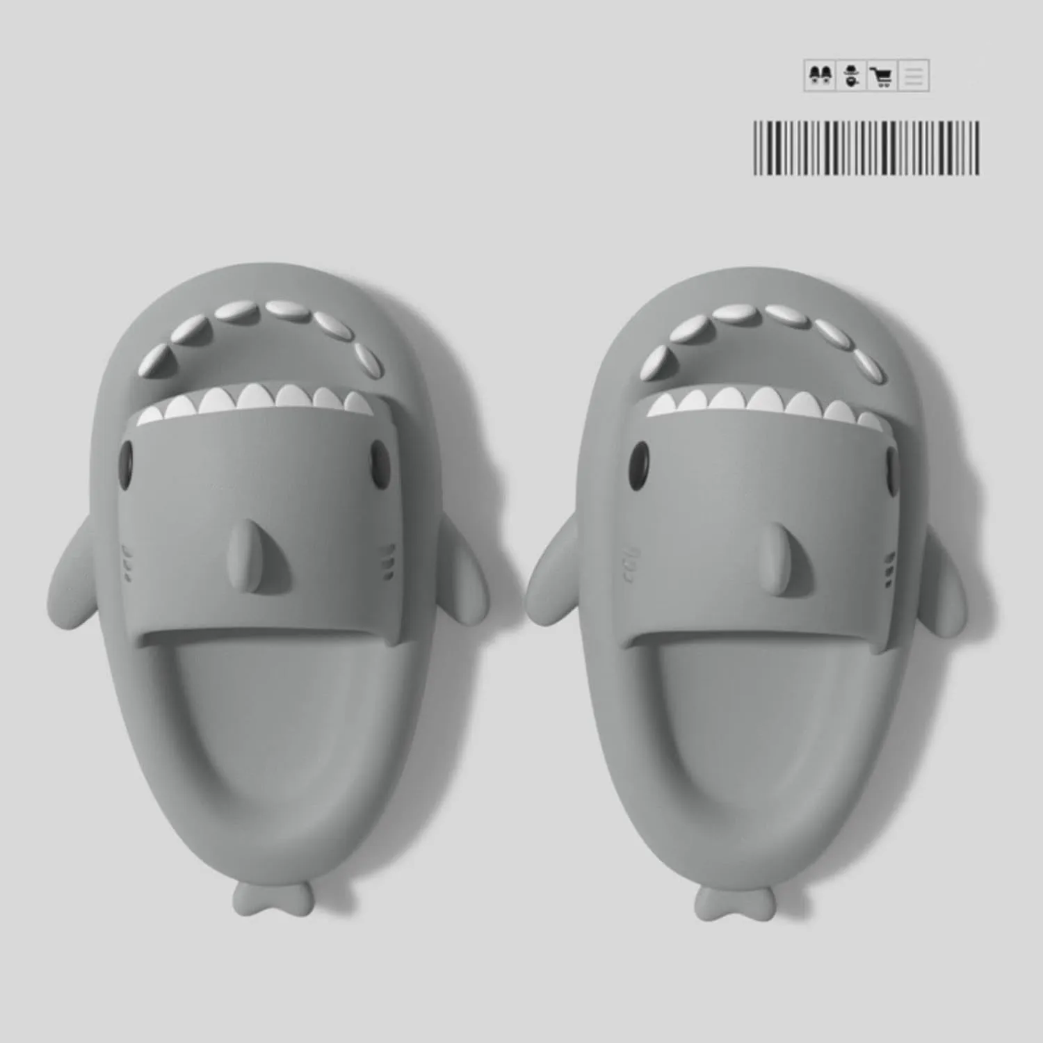 Shark Slides Shark Slippers for Adults and Children, Cute Cloud Pillow Slippers Funny Quick Drying Shower Shoes Shark Sandals Non Slip Slide Indoor Outdoor