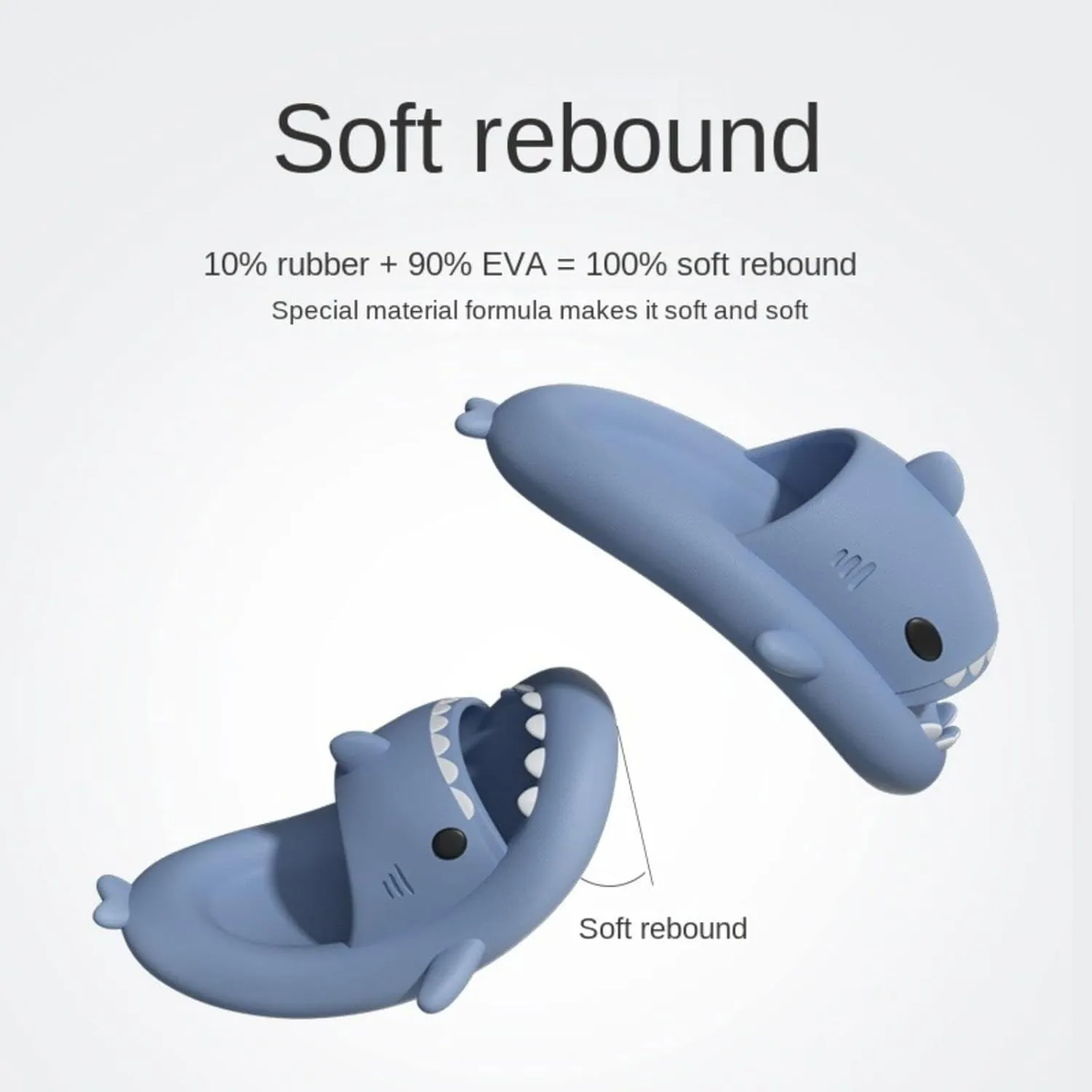 Shark Slides Shark Slippers for Adults and Children, Cute Cloud Pillow Slippers Funny Quick Drying Shower Shoes Shark Sandals Non Slip Slide Indoor Outdoor