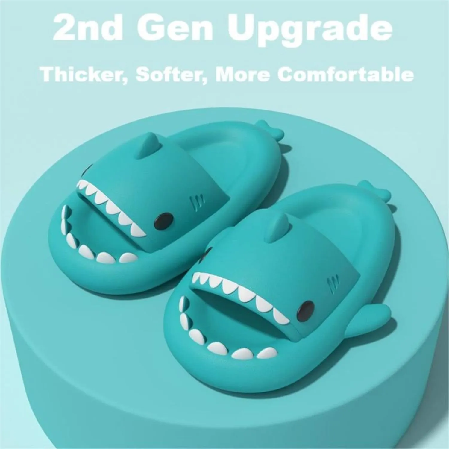 Shark Slides Shark Slippers for Adults and Children, Cute Cloud Pillow Slippers Funny Quick Drying Shower Shoes Shark Sandals Non Slip Slide Indoor Outdoor