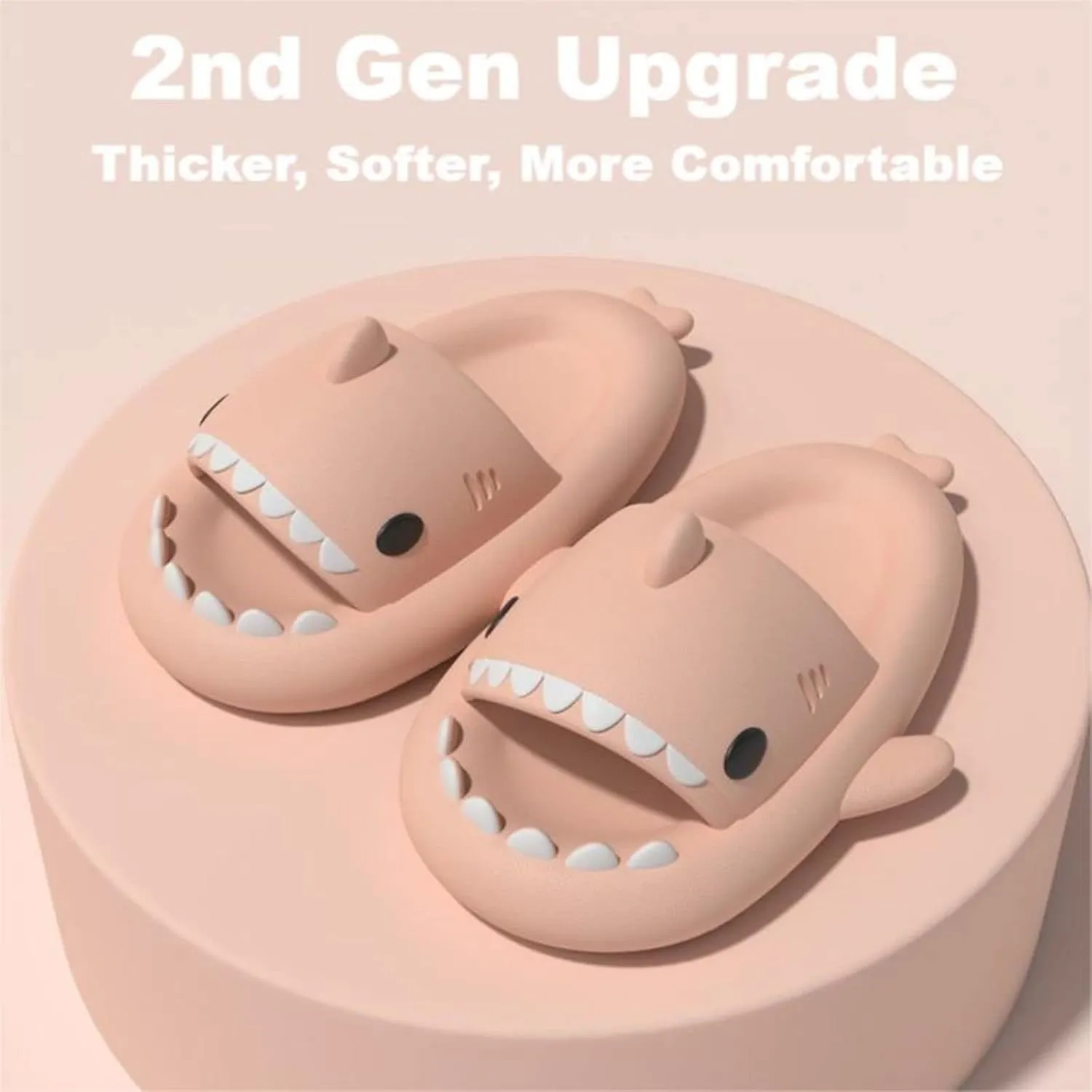 Shark Slides Shark Slippers for Adults and Children, Cute Cloud Pillow Slippers Funny Quick Drying Shower Shoes Shark Sandals Non Slip Slide Indoor Outdoor