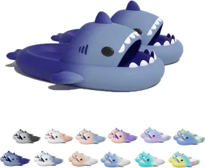 Sharky Chanclas, Cloud Shark Slides, 2023 Summer Anti-slip Unisex Cute Cartoon Shark Slippers Soft Beach Slippers
