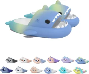 Sharky Chanclas, Cloud Shark Slides, 2023 Summer Anti-slip Unisex Cute Cartoon Shark Slippers Soft Beach Slippers