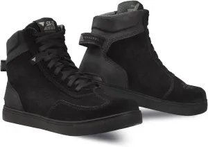 SHIMA SX-2 EVO Men's Motorcycle Shoes/Boots: Reinforced Leather, 4 Colors, TPU & ArmorPlus Ankle Safety, Breathable Suede & 3D Mesh, Anti-Slip Sole (Black, 13)