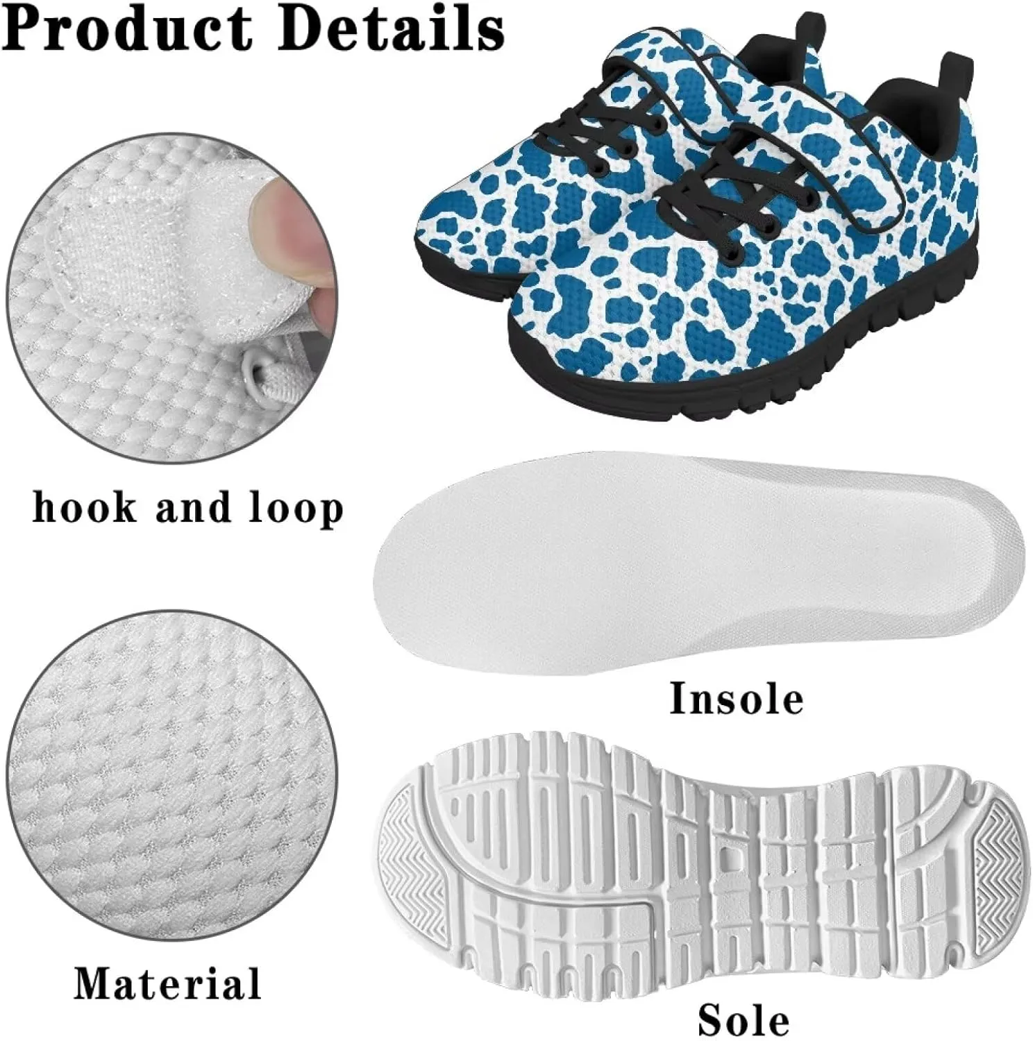 Shoes for Boys Girls Cozy Lightweight Anti-Slip Running Sneaker Hook and Loops School Athletic Tennis Sneakers for Children/Big Kids/Litter Boys Girls/Toddler
