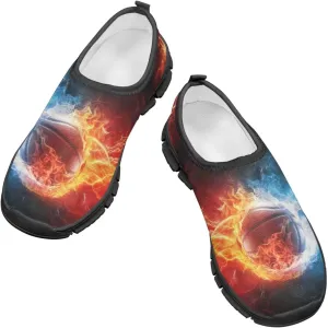 Slip On Sneakers Boys Sport Themed Kids Athletic Tennis Shoes