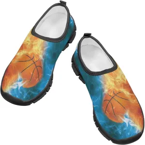 Slip On Sneakers Boys Sport Themed Kids Athletic Tennis Shoes