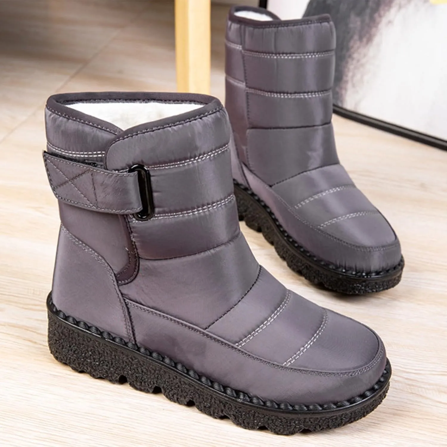Snow Boots For Women Platform Boots for Women Comfy Flat Boots Fashion Comfortable Soft Sole Warm Padded Snow Boots