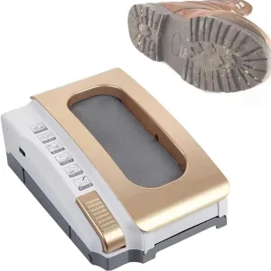Sole Cleaning Machine, Automatic Boot Scraper, Shoe Cleaner, Fully Automatic Sole Cleaning Machine, Automatic Induction Shoe Polisher for Home Hotel Entrance Hall Sales Center(Gold)