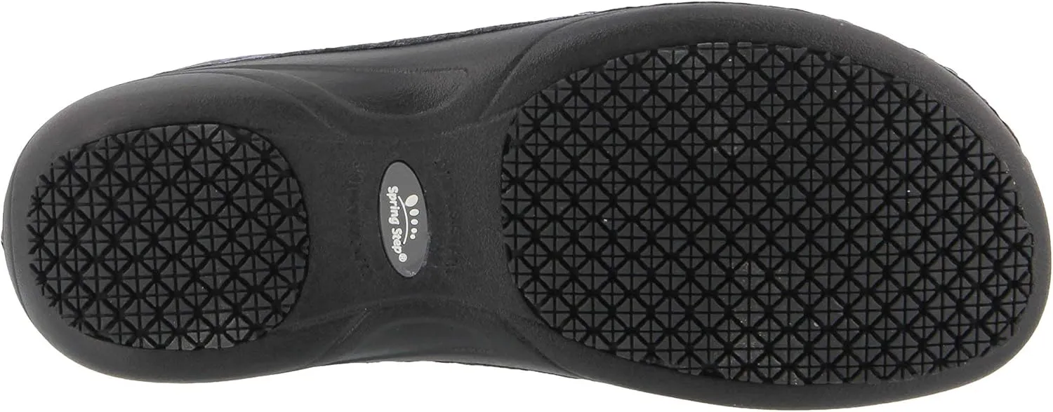 Spring Step Ferrara-Fog Slip-On Shoes for Women - Professional Work Shoes with Comfortable Round Toe - Lightweight, Durable Non Slip Ladies Casual Loafers with Removale Insole