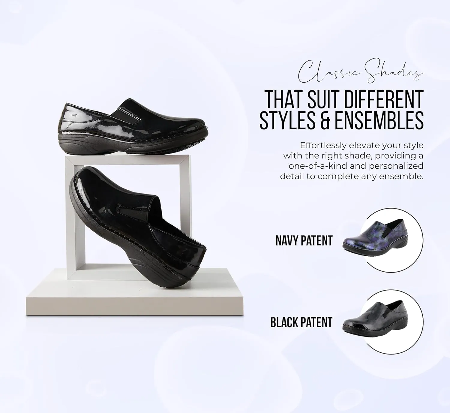Spring Step Ferrara-Fog Slip-On Shoes for Women - Professional Work Shoes with Comfortable Round Toe - Lightweight, Durable Non Slip Ladies Casual Loafers with Removale Insole