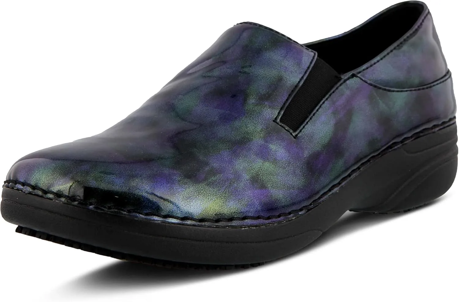 Spring Step Ferrara-Fog Slip-On Shoes for Women - Professional Work Shoes with Comfortable Round Toe - Lightweight, Durable Non Slip Ladies Casual Loafers with Removale Insole
