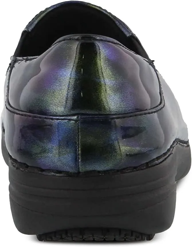 Spring Step Ferrara-Fog Slip-On Shoes for Women - Professional Work Shoes with Comfortable Round Toe - Lightweight, Durable Non Slip Ladies Casual Loafers with Removale Insole